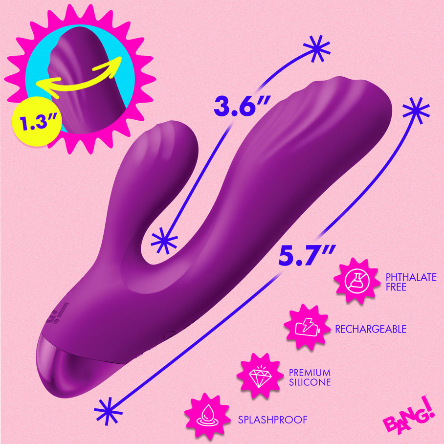 Measurements chart for the flexible G-spot rabbit vibrator