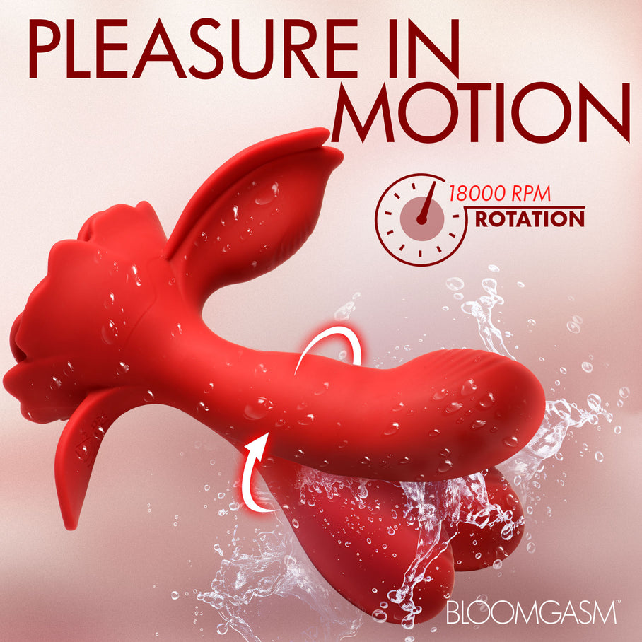 Bath-safe waterproof Gyrarose gyrating vibrator