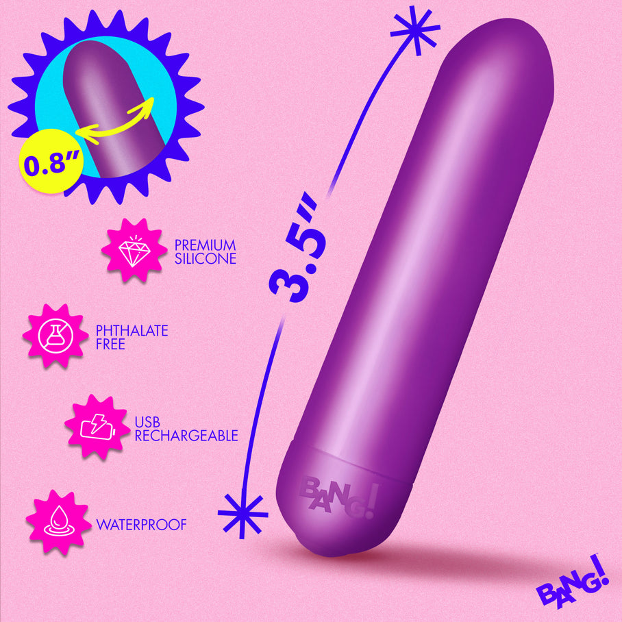 Premium silicone purple bullet vibrator with fully submersible build