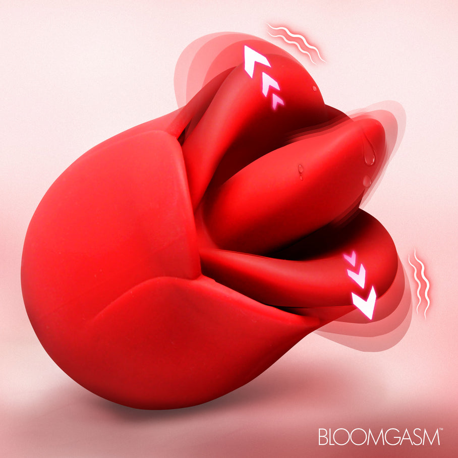 Kissing and Licking clit oral vibrator in blush for solo pleasure