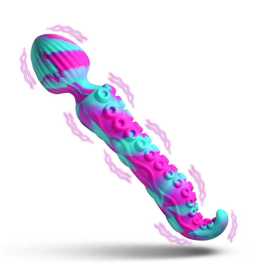 Flexible bending neck on the Kraken Wand massager