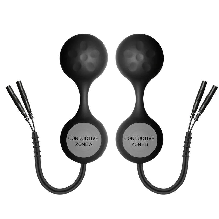 Gentle electro-stimulation contacts on the Lula kegel balls