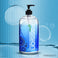 Passion Natural Water Based Lubricant 16oz pump bottle displayed against a blue water-inspired background with bubble accents