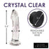 Pleasure Crystals Glass Dildo w/ Silicone Base