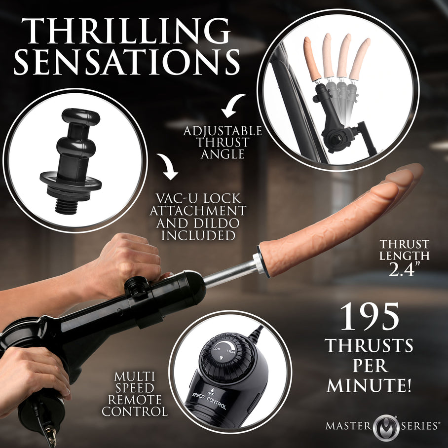 Phthalate-free BDSM exploration cross with multi-speed thrust machine