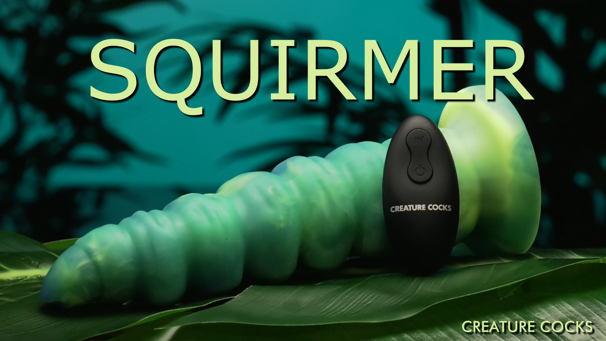 Squirmer Thrusting and Vibrating Silicone Dildo - Video Squirmer Thrusting and Vibrating Silicone Dildo - Video