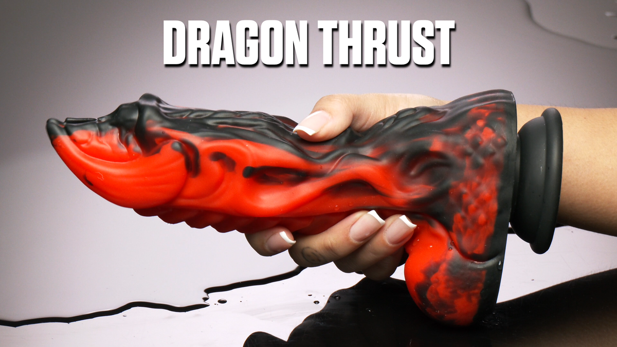 Dragon Thrust Thrusting & Vibrating Silicone Dildo - Video Dragon Thrust Thrusting & Vibrating Silicone Dildo - Video