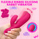 Soft ribbed silicone texture on the flexible rabbit vibrator