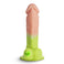Lifelike textured shaft on the Reiven silicone dildo