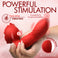 Soft textured clit stimulator on the Rose Thrust vibrator