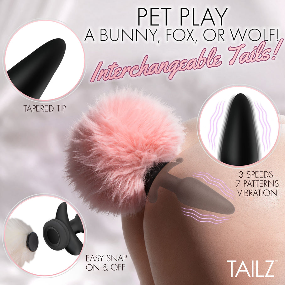 5 inch pink bunny tail attachment