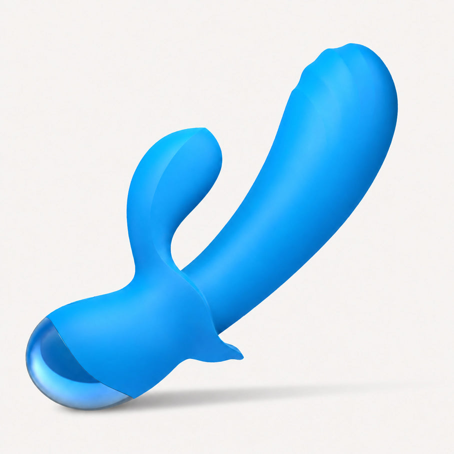Rabbit clit stimulator on the thick silicone vibrator