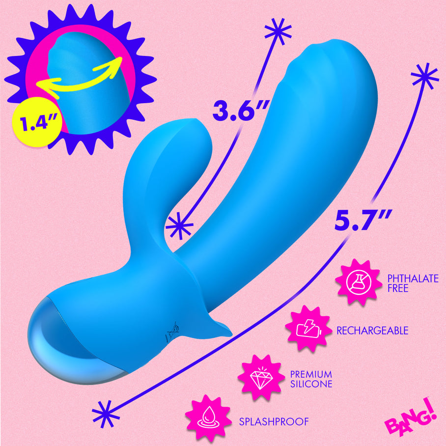 Measurements chart for the flexible thick rabbit vibrator