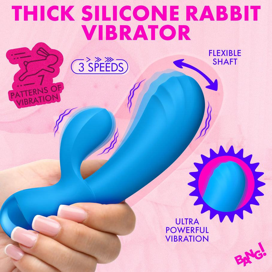 Silky smooth silicone on the thick rabbit vibrator