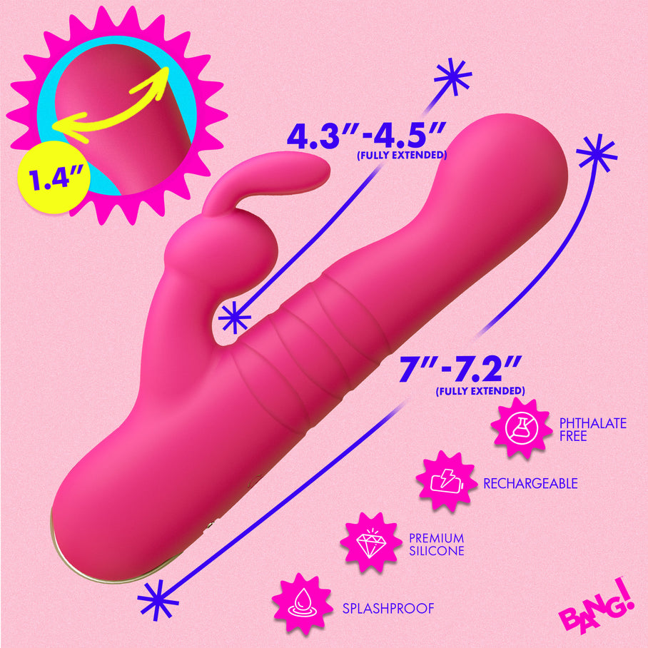 Size guide for the thrusting silicone rabbit vibe
