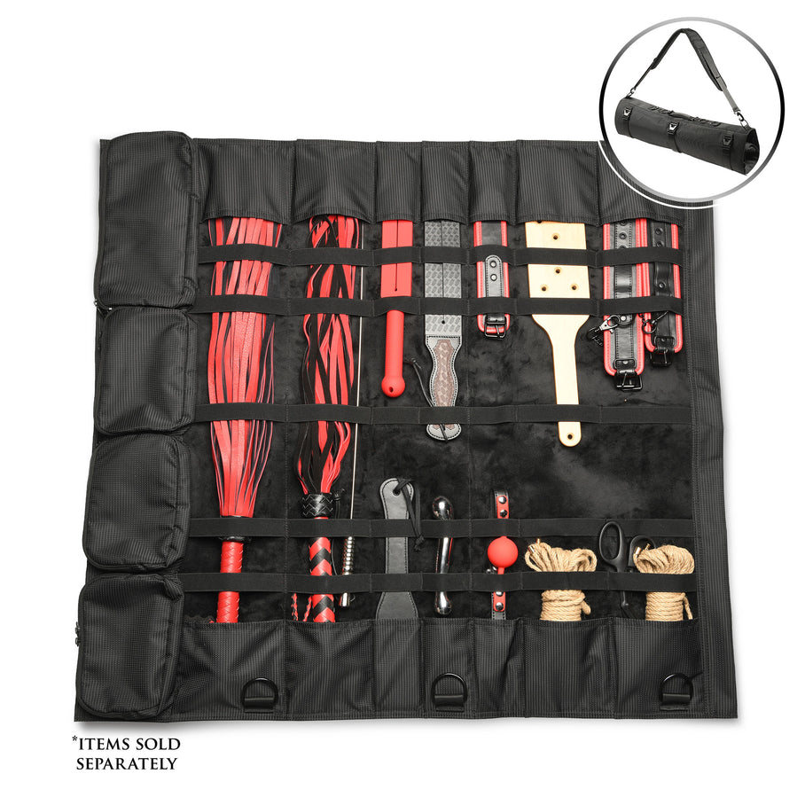 Padded handle and memory foam strap on the storage bag