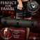 Elastic straps keeping items secure during travel