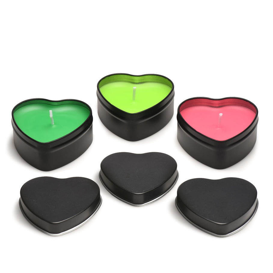 Heart shaped iron tin of the body-safe drip candle