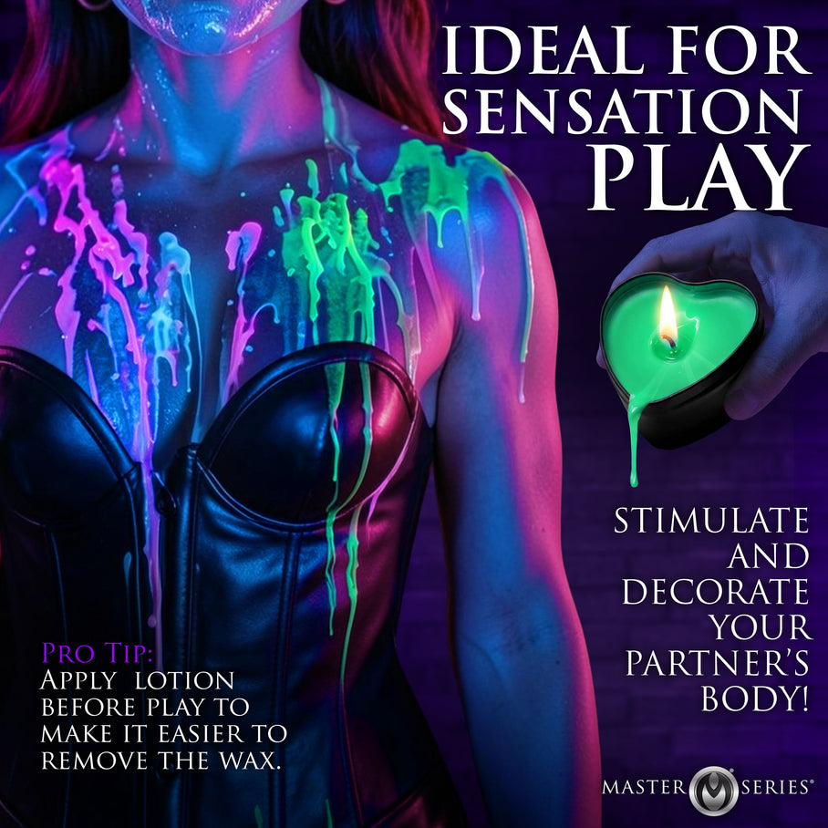 Warm low temperature wax dripping gently for temperature play