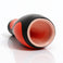 Open end view of the Vibra Head Bionic Auto Stroker highlighting the soft realistic sleeve opening and internal textured canal