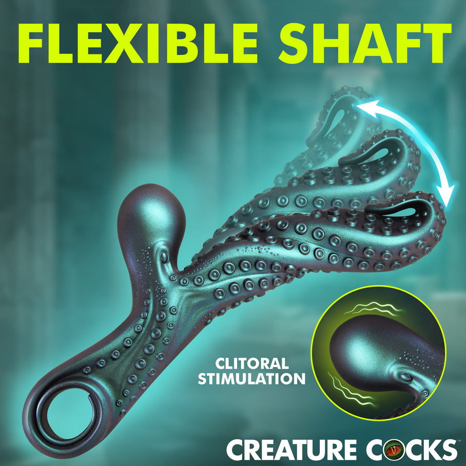 Flexible curved G-spot shaft of the VIBROPUS vibrator