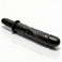 The Violator 13-Mode XL Dildo Thruster featuring a textured black shaft, flared safety guard, and ergonomic ribbed handle on a white background