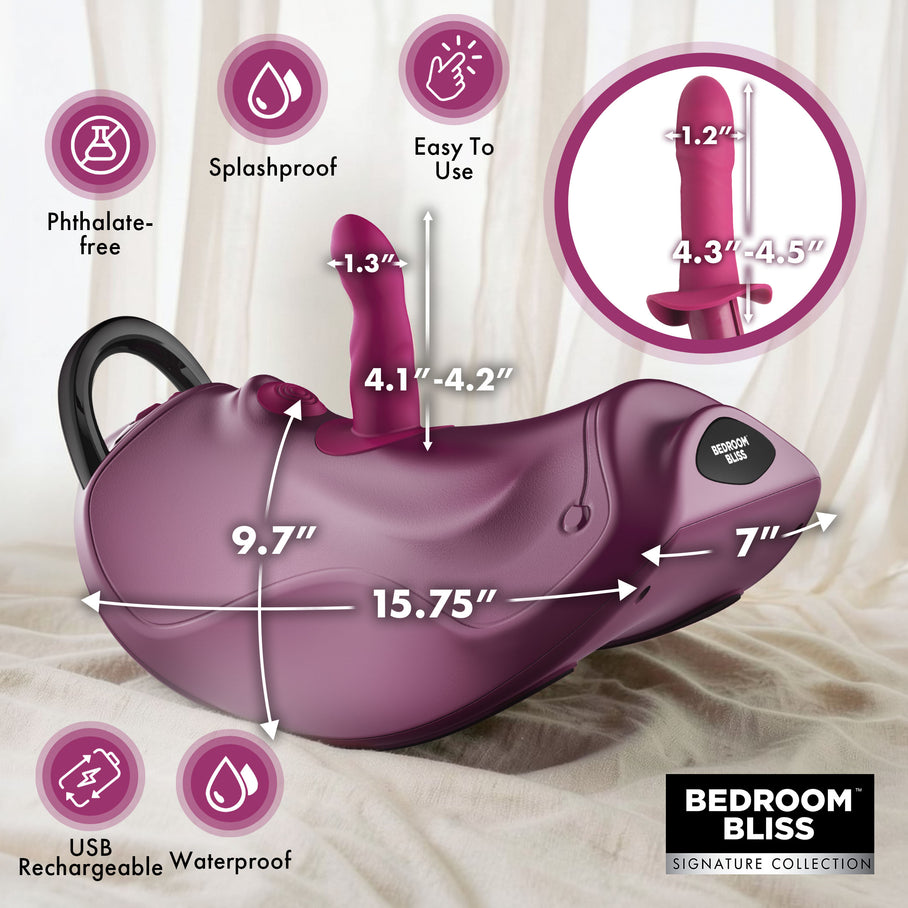 Measurements chart for the Wild Ride rocking saddle machine
