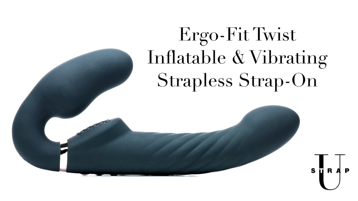 10X Swirl Ergo-Fit Inflatable & Vibrating Strapless Strap-On