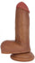Dark Bareskin Dildo with Balls