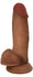 Dark Bareskin Dildo with Balls