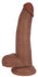 Dark Bareskin Dildo with Balls