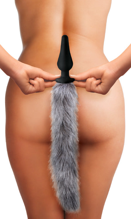 Grey Wolf Tail Anal Plug and Ears Set - Healthy & Active Grey Wolf Tail Anal Plug and Ears Set - Healthy & Active