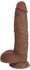 Dark Bareskin Dildo with Balls