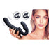 10X Swirl Ergo-Fit Inflatable & Vibrating Strapless Strap-On Black