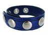 Blue Leather Speed Snap Cock Ring Image 1