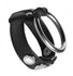 Leather Steel Cock and Ball Ring Image 2