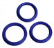 3pc Blue Silicone Cock Rings Image 1