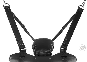 Leather Swing with Pillows and Stirrups Image 5