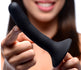 Slender Black Silicone Strap-On Dildo Image 2