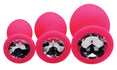 3pc Silicone Gemed Anal Plugs Image 4