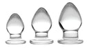 3 Piece Glass Anal Plug Kit Image 1
