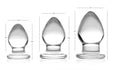 3 Piece Glass Anal Plug Kit