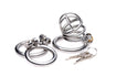 Pen Deluxe Stainless Steel Locking Chastity Cage Image 3