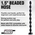 Hosed 1.5 inch Beaded Anal Snake