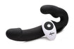 Urge Black Silicone Strapless Strap On With Remote