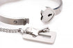 Cuffed Locking Bracelet and Key Necklace 9