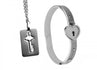 Cuffed Locking Bracelet and Key Necklace 10