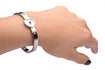 Cuffed Locking Bracelet and Key Necklace 12
