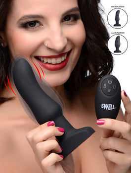 Swell Curved Inflatable 10X Vibrating Anal Plug