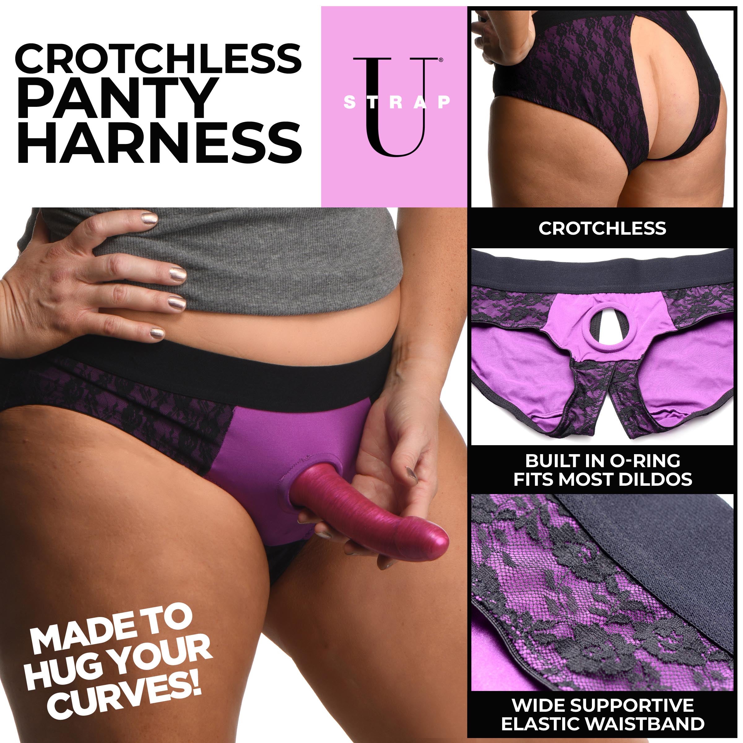 Lace Envy Crotchless Panty Strap-On Harness Healthy & Active Lace Envy Crotchless Panty Strap-On Harness Healthy & Active